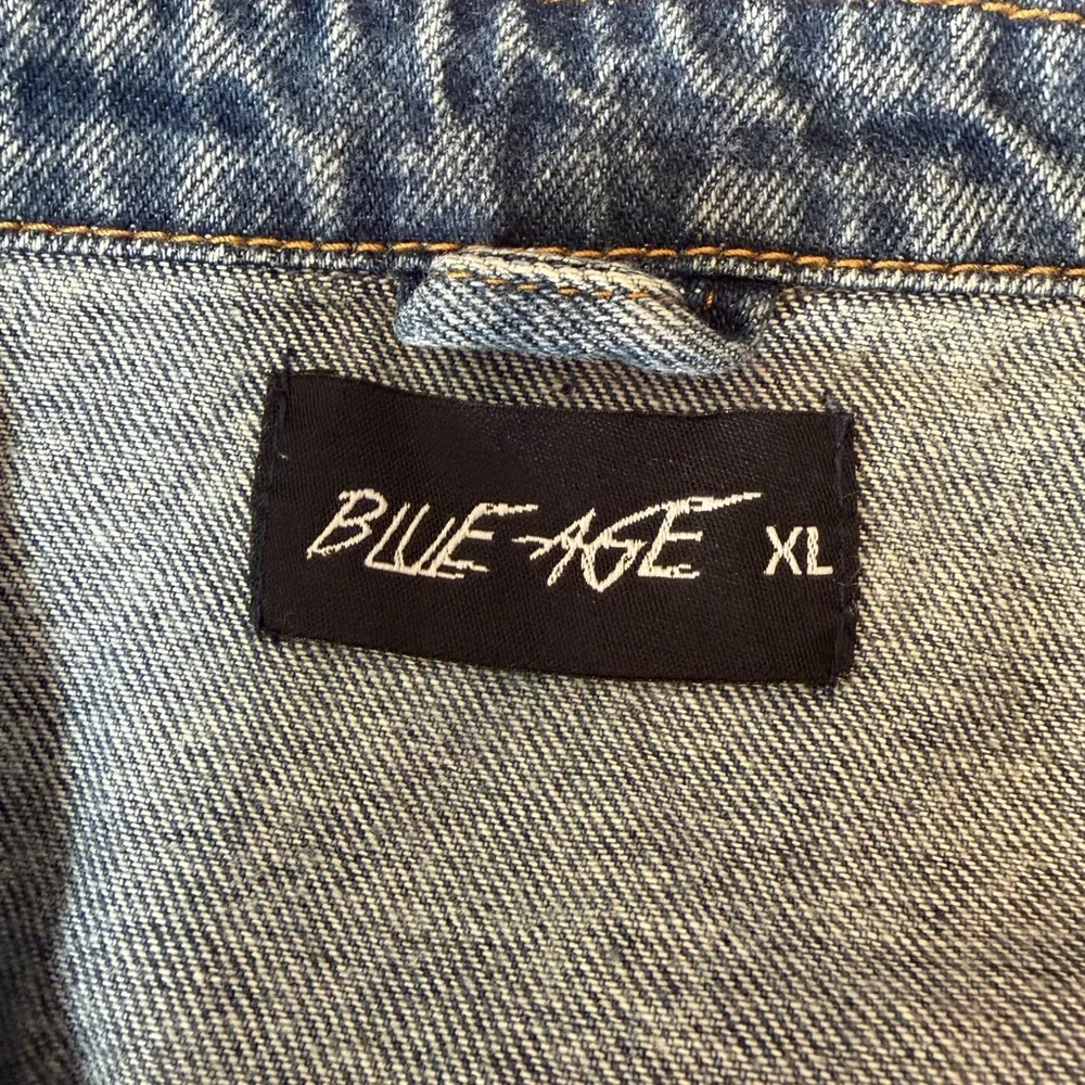 #109 Blue Age Women’s Vintage Blue Denim Jacket with Embroidery. Like New! - Picture 9 of 12
